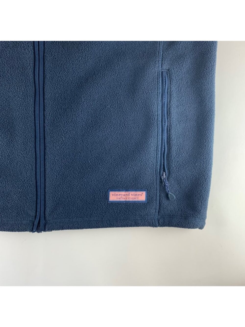 Vineyard Vines Navy Blue Major League Baseball Fleece Full Zip Vest Mens Large - Picture 2 of 6